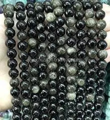 Natural Gemstone Loose Beads Necklace - gold obsidian - NO.183 ABC Jewelries